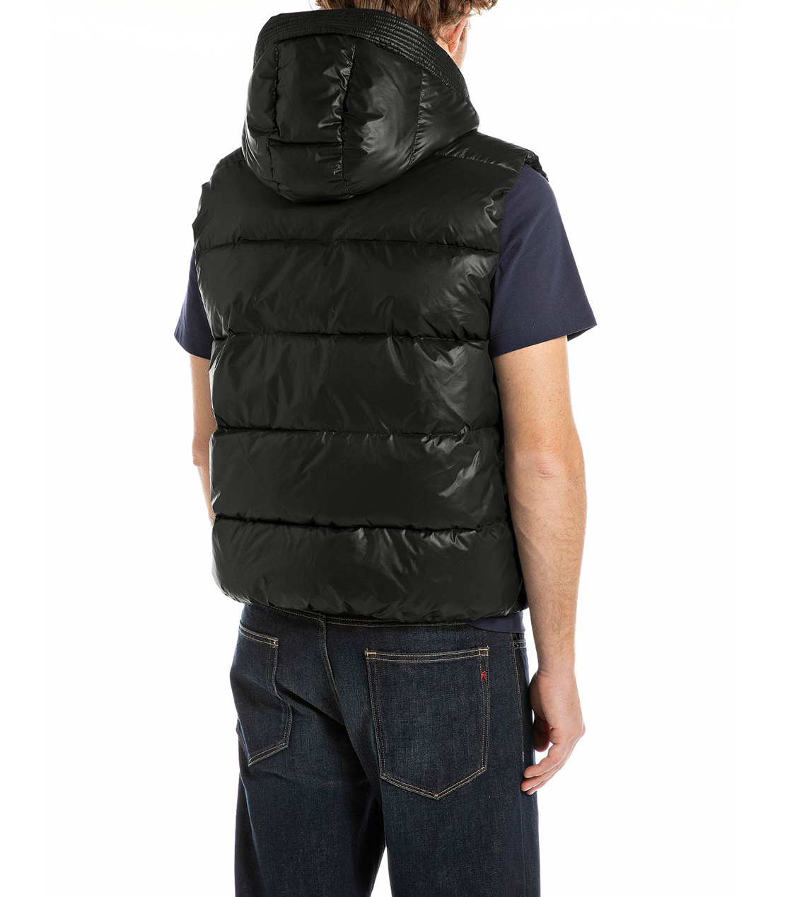 リサイクルポリキルティングフーディーベスト 詳細画像 ブラック 2